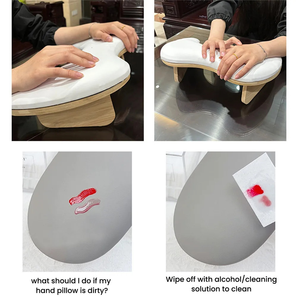 Tilt Manicure Cushion Two Hands Nail Art Hand Pillow Portable Removable Hand Rest For Nail Manicure Stand Armrest Pu Hand Pillow 250328