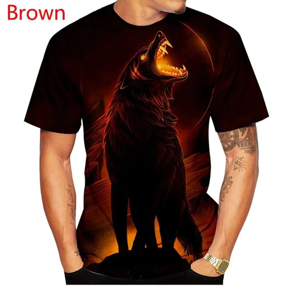 New Fashion Lovers 3D Printed Family Wolf Personalized 16 Style Blue and Colorful Menwomen T-shirt