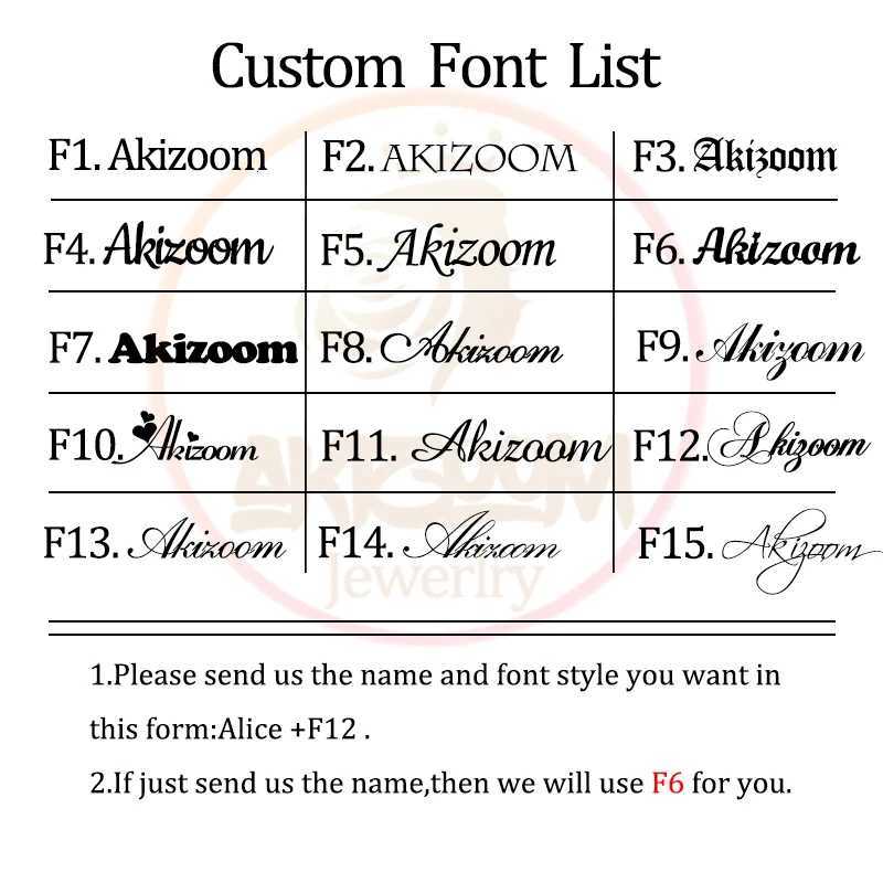 Akizoom Personalized Multiple 1-6 Arabic Names Letters Necklace Stainless Steel Plated Chain Choker for Women Jewelry GiftXJ251104