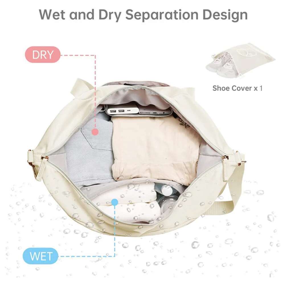 Bag Nylon Sports Backpack With Shoe Compartment Women Portable Gym Bags Weekend Fiess Training Handbag