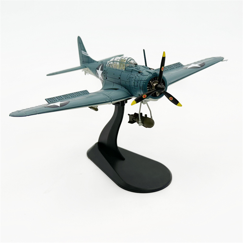 WLTK Midway Island Battle 1/72 World War II US SBD Invincible/TBD/Destroyer Helicopter Alloy Aircraft Model W240830