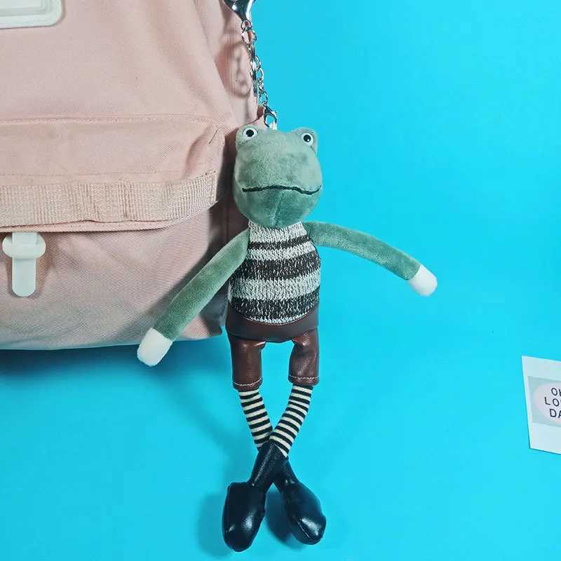 26cm Cute Gentleman Cat Bunny Frog Plush Keychain Stuffed Animal Toy Pendant Backpack Charm for Boys Girls Women Novelty Gifts C251104