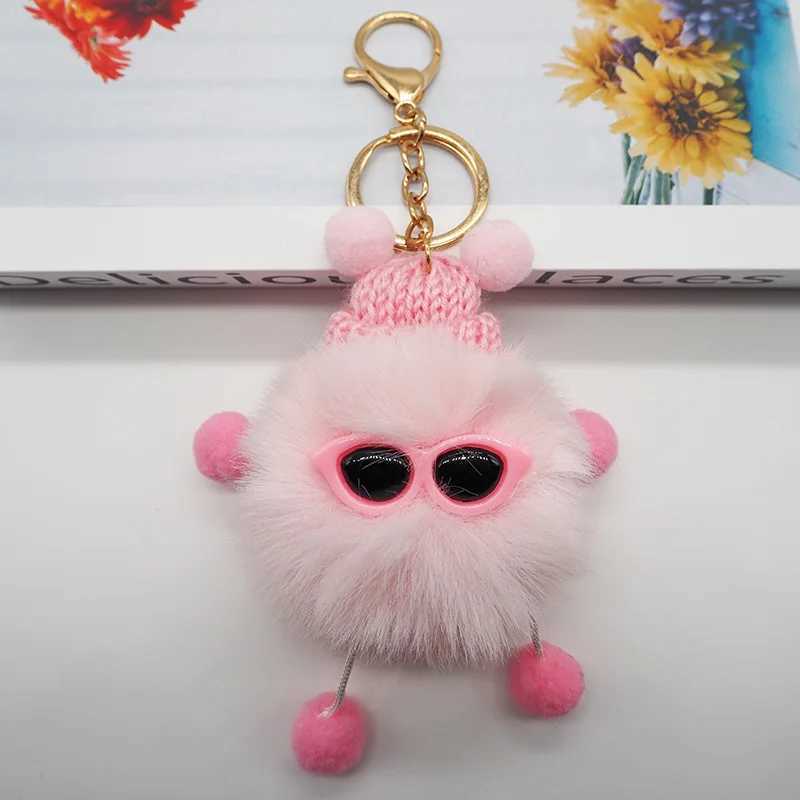 Fluffy Poms Cartoon Elf Doll Keychain for Cute Bag Accessories C251104