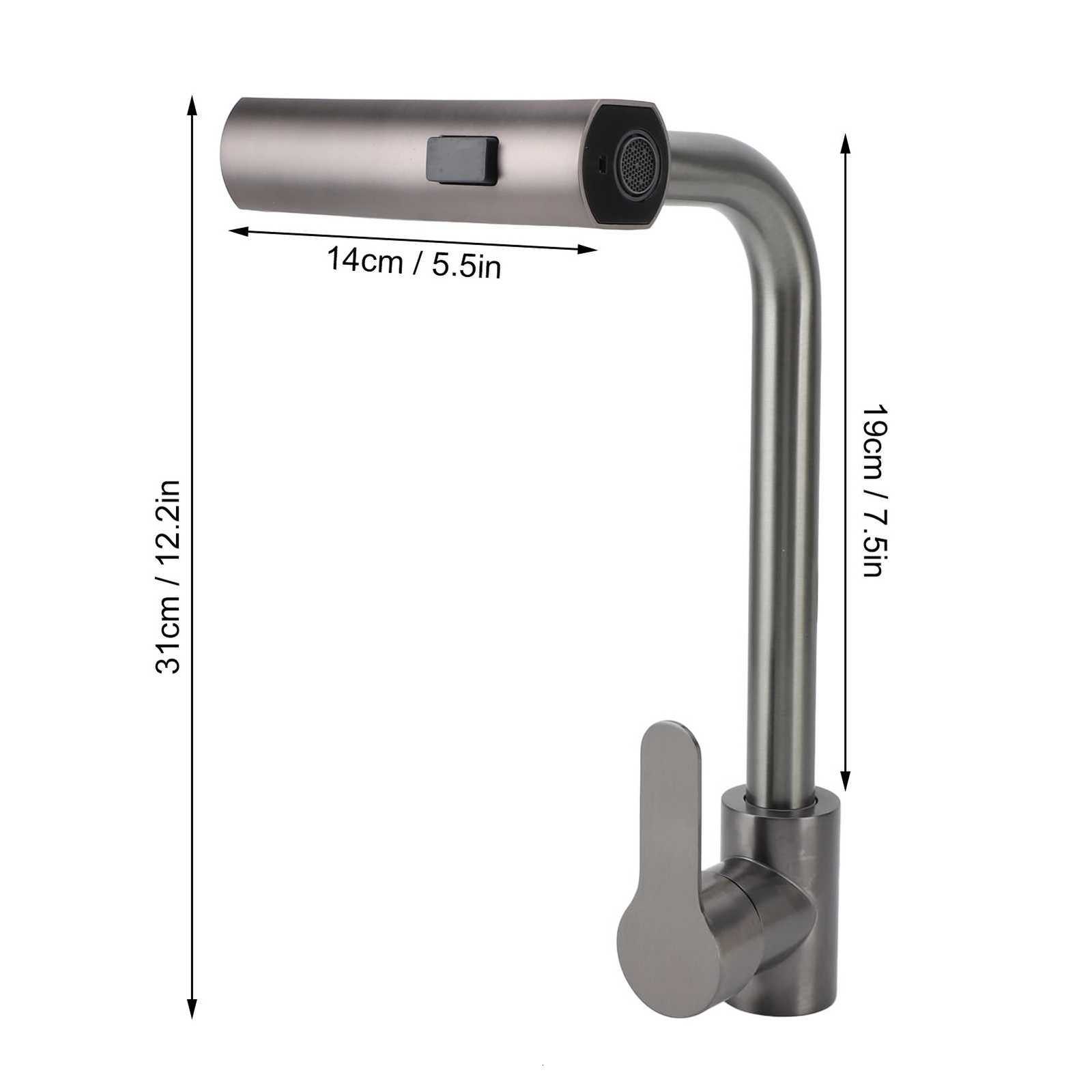 Sink Faucet Kitchen Sink Faucet Sink Faucet Rotatable 3 Function Sprayer Single Handle Hot Cold Water Kitchen Faucet for He Y251104