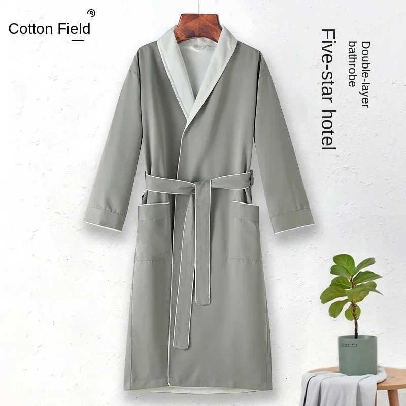 Five-star hotel bathrobe double-layer composite thickened hot spring yukata homestay pajama hotel bathrobe manufacturer C251104