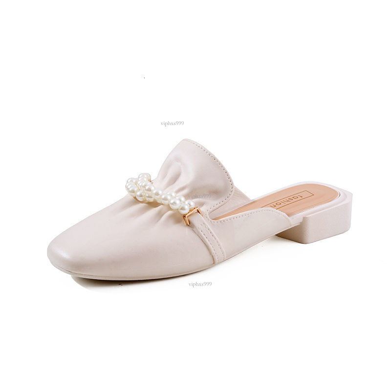 New Designer Sandals With Free Shipping 2025 Half For Women Wearing Outer Baotou Instagram Internet Celebrity Coolers Slippers