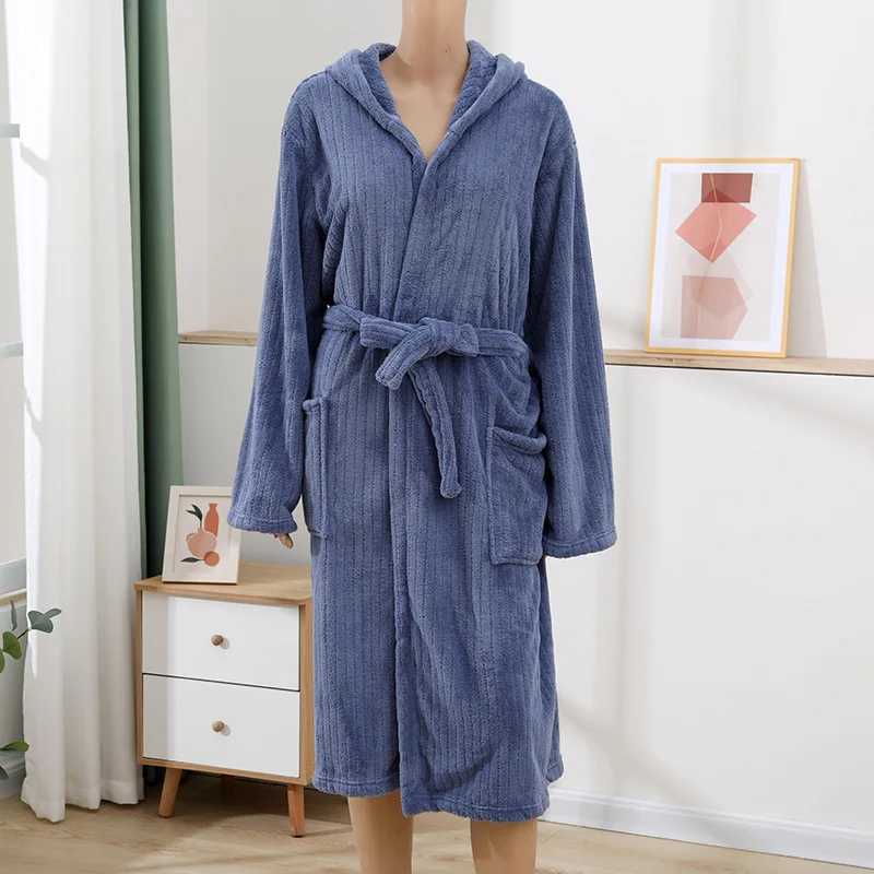 Thicken Coral Fleece Robe Lady Shower Bath Gown Onesize Pajamas Autumn and Winter Warm Homewear Kimono Loungewear Nightwear C251104
