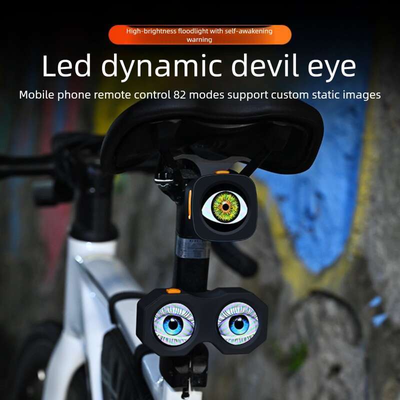 Famous Brand Devil Eye Bicycle Motorcycle Tail Light No Wiring Charging Model Customizable Content