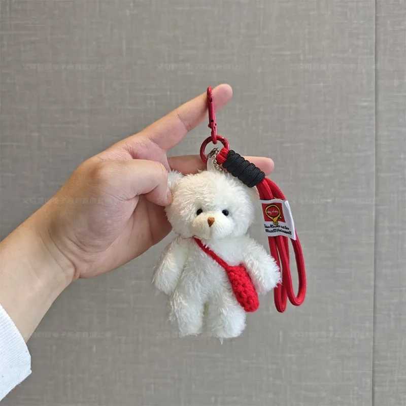 Plush Bear Keychains Christmas Decoration 2025 Party Favors Birthday Party Gifts Backpack Hanging Ornament Keychain Pendant GiftW251103