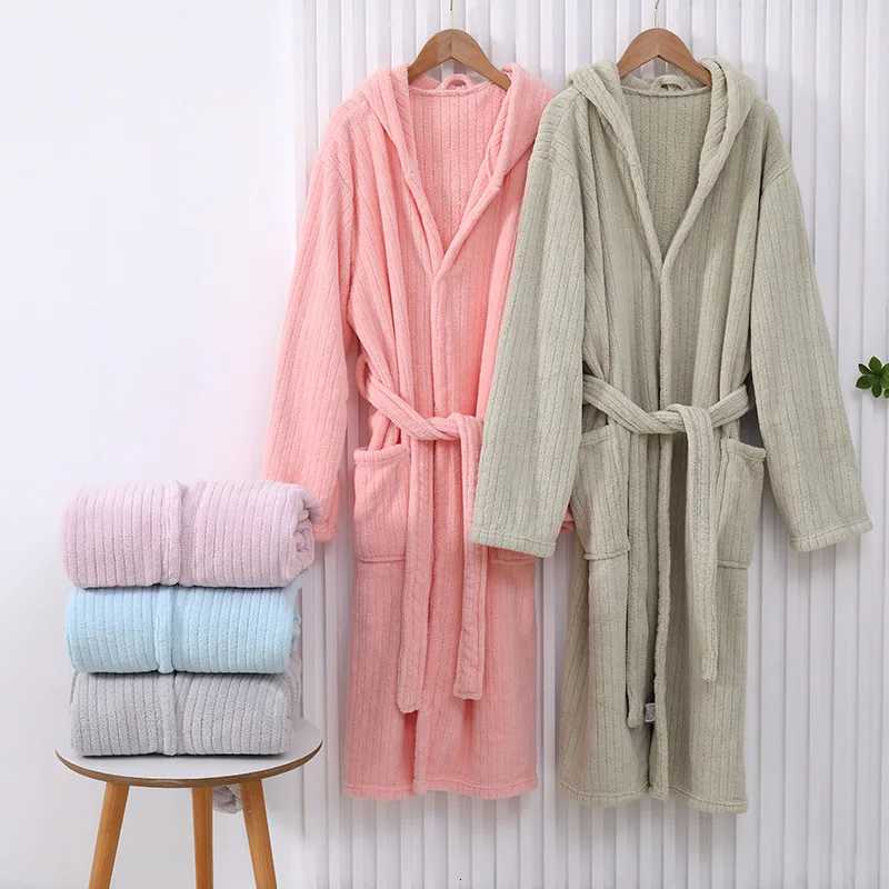 Thicken Coral Fleece Robe Lady Shower Bath Gown Onesize Pajamas Autumn and Winter Warm Homewear Kimono Loungewear Nightwear C251104