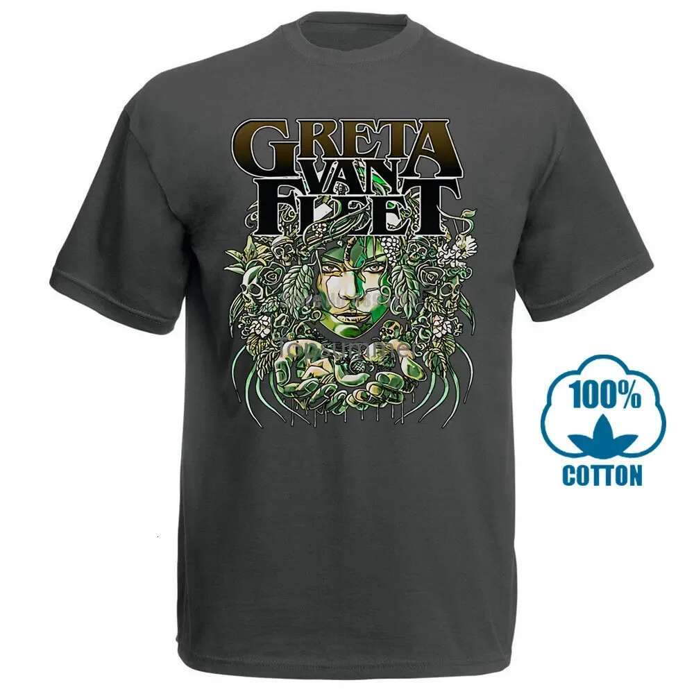 Men'S Greta Van Fleet Black Tshirt S 3Xl Summer Short Sleeves Cotton T Shirt Top Tee High Quality For Man Better
