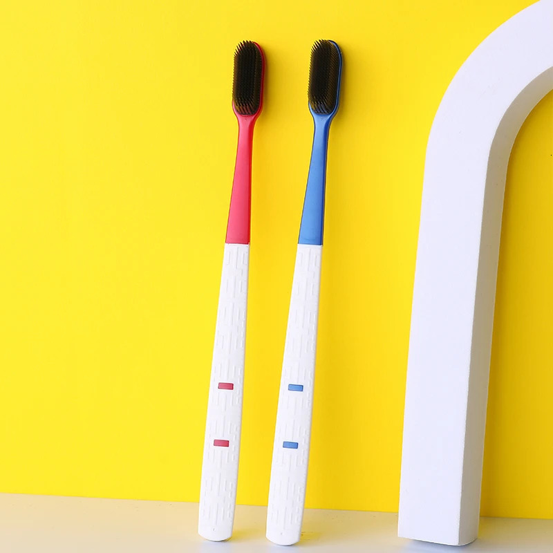 Four packs of nano silicone toothbrushes for adults are suitable patients with sensitive gums 250325
