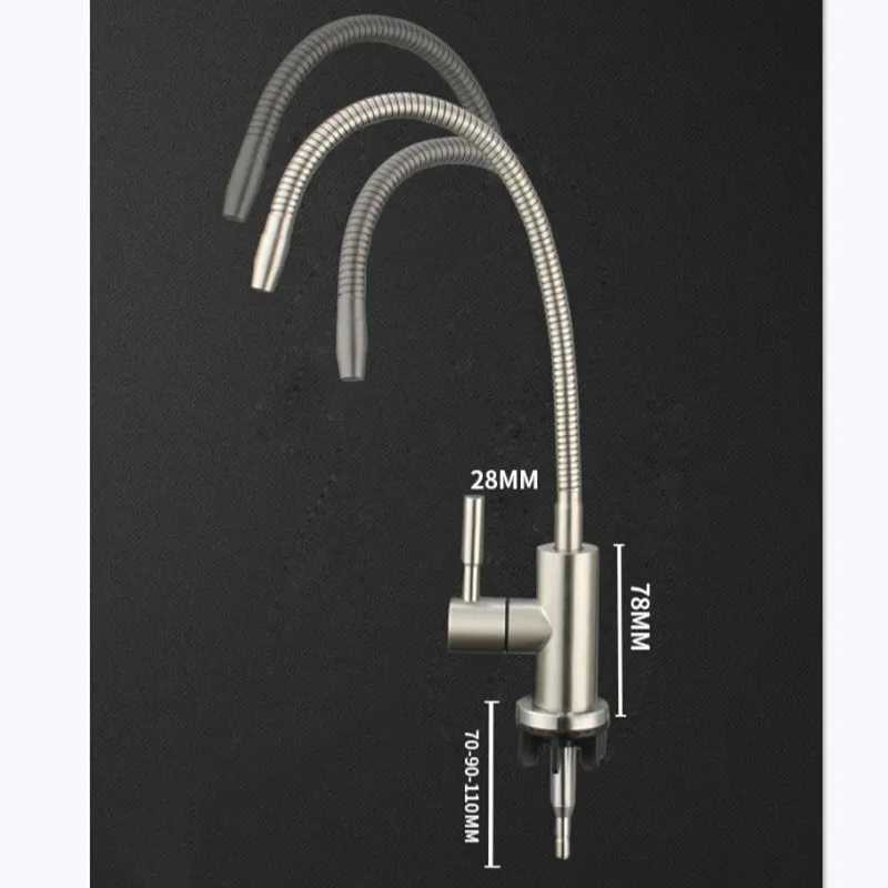 1/4 Kitchen Water Filter Tap ible Drinking Tap Water ifier Faucet 304 Stainless Steel Kitchen Faucet Y251104