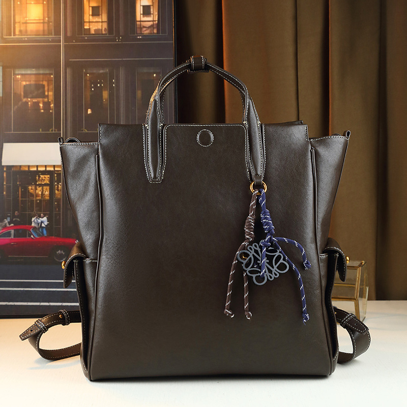 Large Capacity Computer Bag, Versatile, High-End Fashion, Hand-Held Backpack, Tote, College Style Commuting Bag