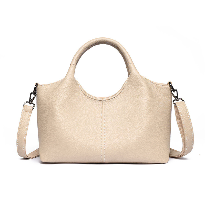 Cross-Border Foreign Trade Textured Soft Leather Women's Handbag 2025 New Lightweight Commuter Large Capacity Single Shoulder Crossbody Bag Trend