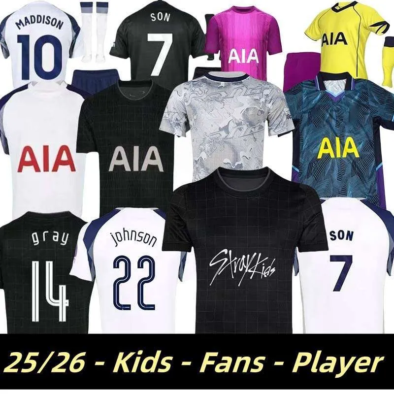 25 26 SON Soccer Jerseys 2025 2026 Football shirt VAN DE VEN KULUSEVSKI MADDISON VICARIO Johnson GRAY BERGVALL final Winners TEL KUDUS THFC x Stray XAVI SIMONS