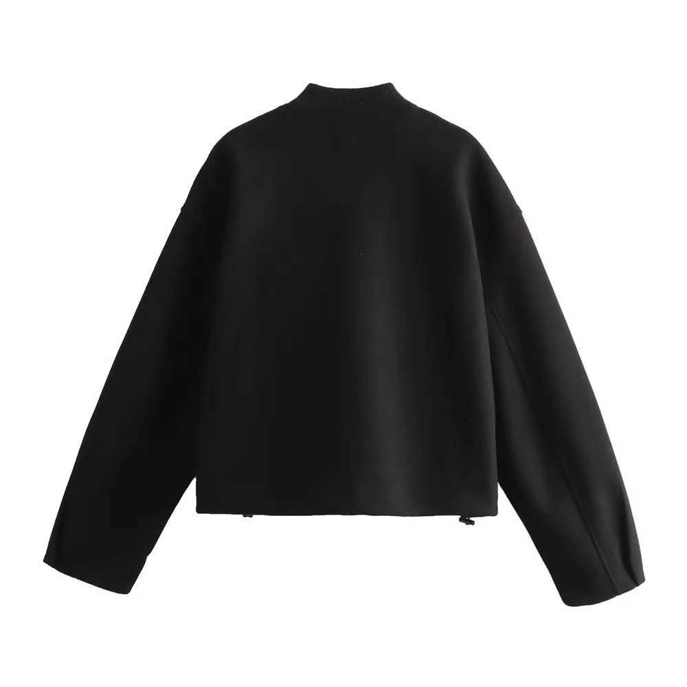 UNIZERA 2023 AutumnWinter New Womens Wear New Fashion Casual Loose Versatile Stand up Collar Soft Jacket Coat J251103