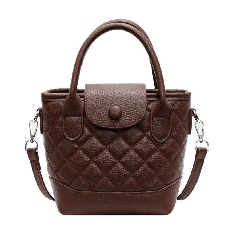 Korean version of niche hand-held bucket for women's spring new fashion versatile and high-end single shoulder crossbody bag