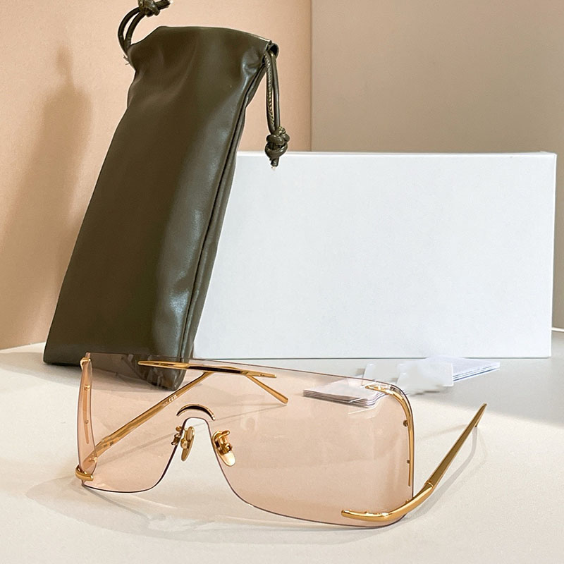 Designer Shield Mask Sunglasses light metal construction New fashion runway items Metal mask style glasses Outdoor Fashion Personalized Photography 40193