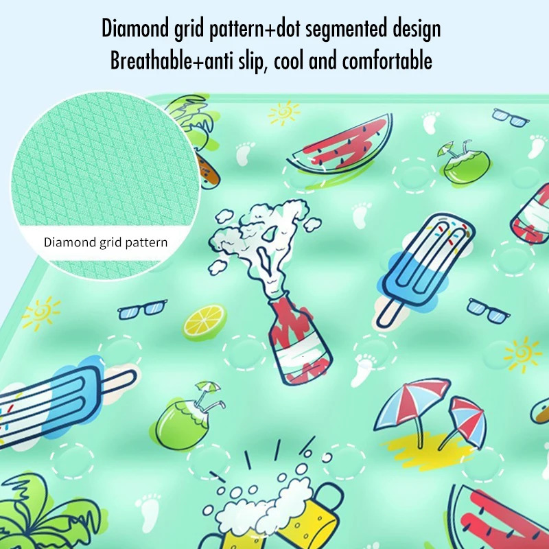 Cats Dogs Pet Cooling Mat For Summer Breathable Comfortable Ice Silk Pet Ice Pad Water Washed Portable Dog House For Sofa Floor 250402