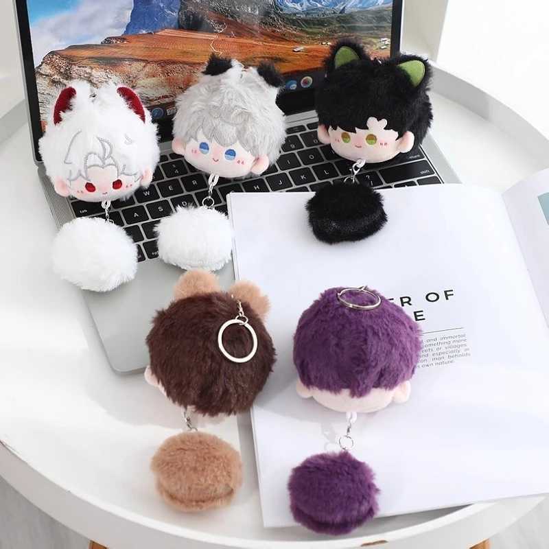 LoveDeepspace Figure Plush Keychains Cartoon Qin Che Qi Yu Cotton Doll Keyring Bags Charm Pendant Girl Game Lovers Fans GiftsW251103