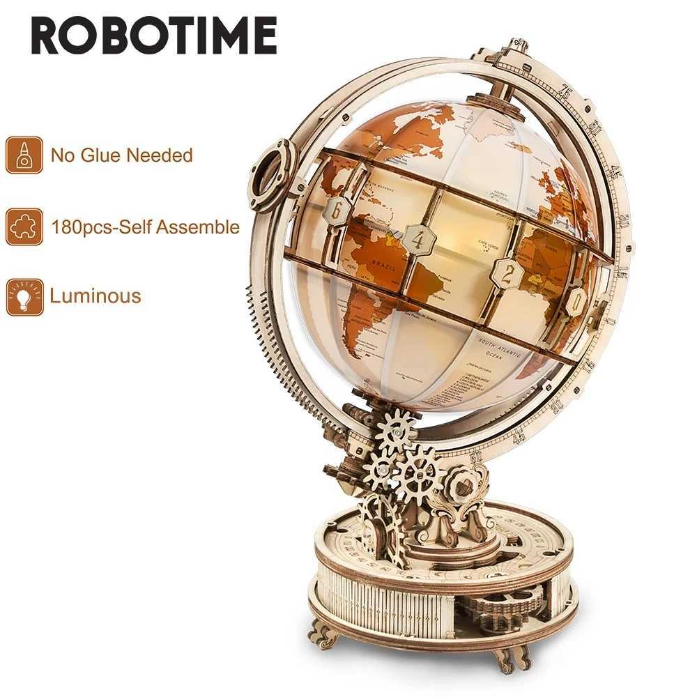 Robotime Rokr Luminous Wooden LED Light Hot Selling 180PCS Model Building Block Kits Toy Gift for Children Adult 3D Puzzle C251104