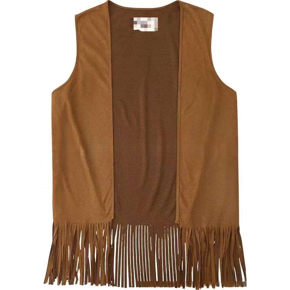hippie fringe vest, 60s 70s men's and women's party stage wear, 2025 versatile temperament, new trendy clothing ins