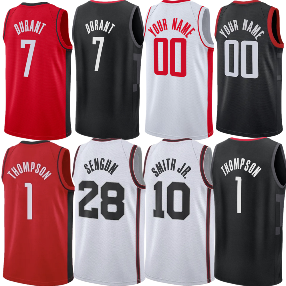 Custom Kevin 7 Durant Basketball Jerseys Amen Thompson Alperen Sengun Jabari Smith Jr Rocket Tari Eason James Harden Jeff Green City