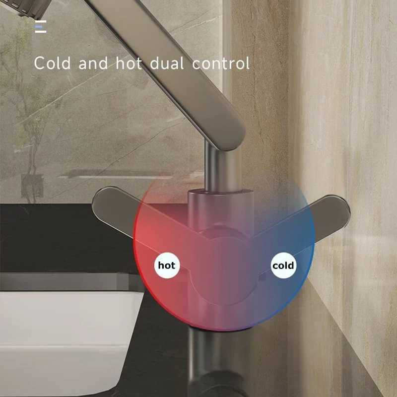 Dual Mode Universal Rotating Faucet Robotic Arm Wash Basin Kitchen Bathro Hot and Cold Household Basin Wash Basin Sink Y251104