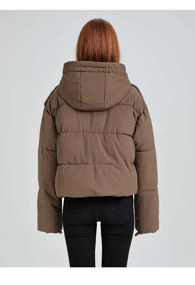 Winter Womens Cotton Padded Coat for Women Warm Thermal Hooded Parkas Woman Winter Thicken Coat Female Outerwear J251104