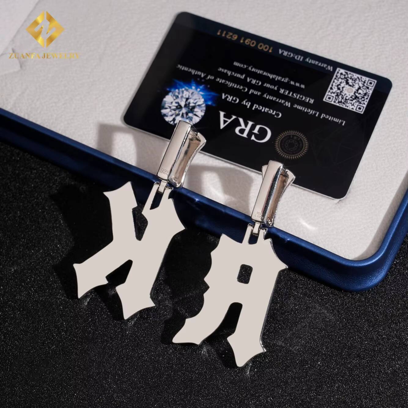 Wholesale Hip Hop Vvs Moissanite Jewelry Charm Bubble Pendant 925 Silver Iced Out Diamond Initial Letter R K Spikes Customizable