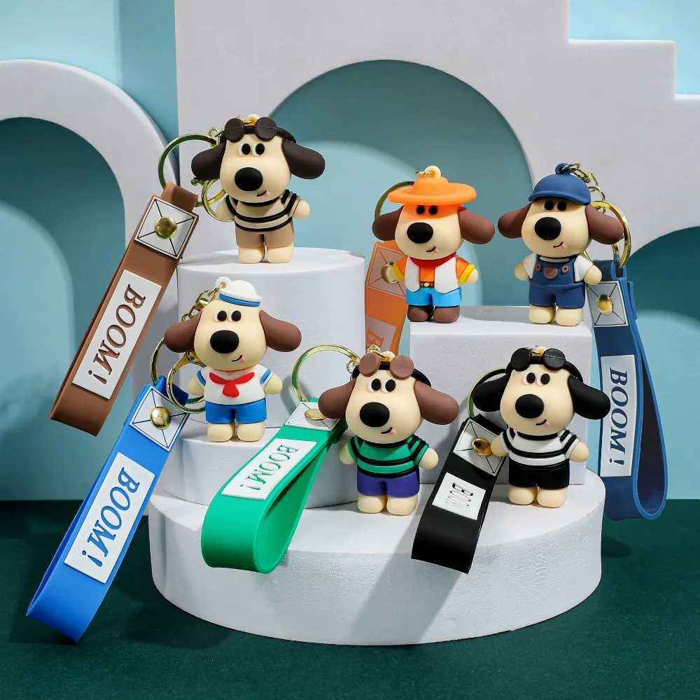 Creative Cute Cartoon dog Keychain Anime Animal Bag Keyring Animal Car Phone Pendent Cute Doll Keychain Mothers Day GiftW251103