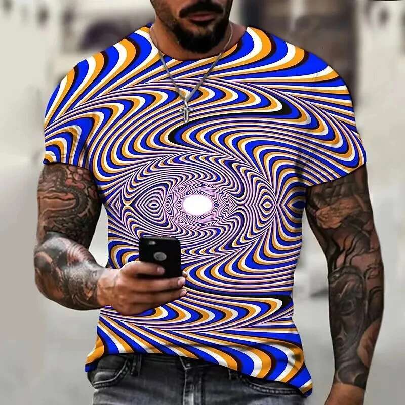 Fashion 3D printing cool short sleeved street top high-quality plus size T-shirt men's clothing XS-6xl