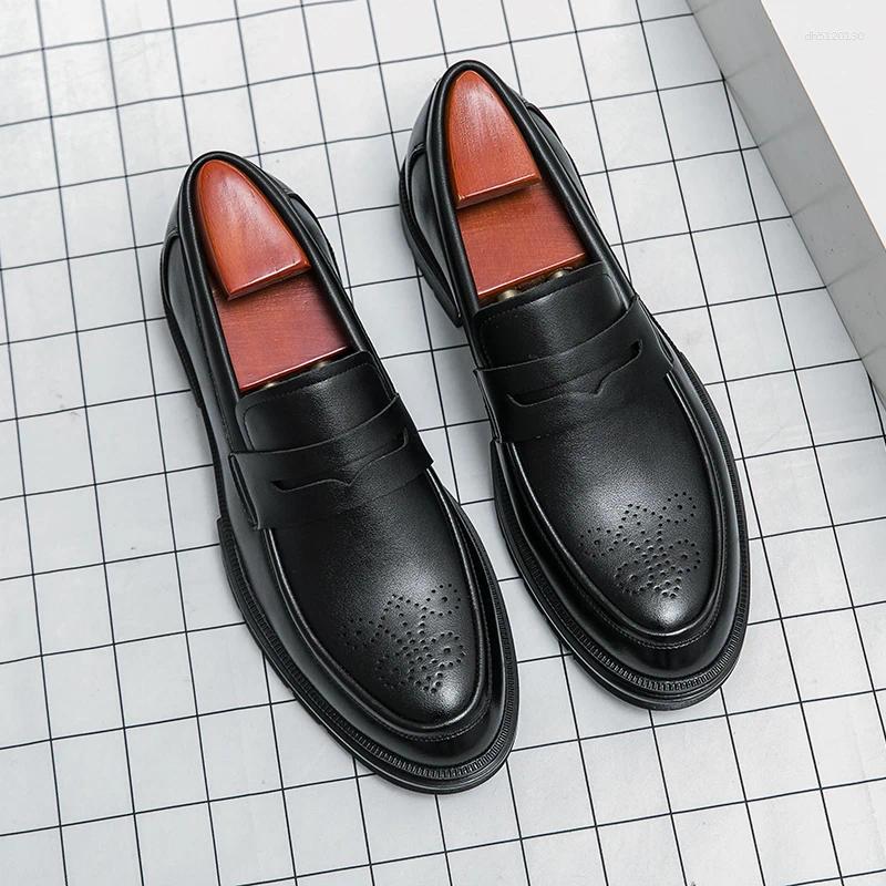 Dress Shoes High Quality Men's Office Casual Business For Men Brogues Leather Social Wedding Formal Loafers Male