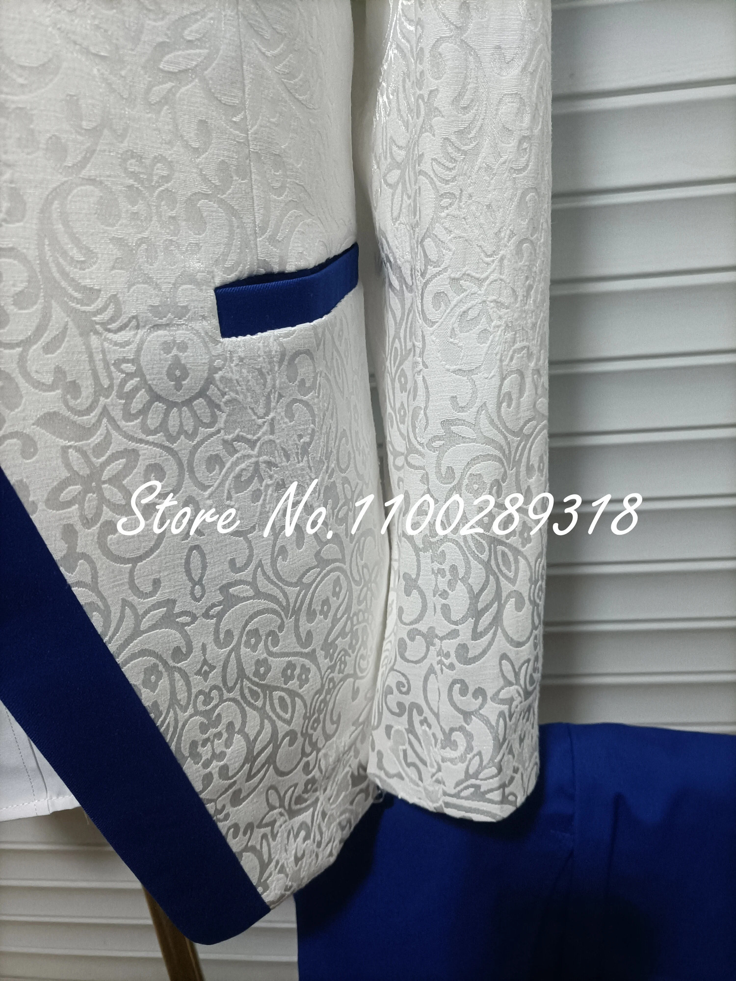 White Royal Blue Men Suit For Wedding Groom Tuxedos Shawl Collar Formal Jacket Male Blazer Pants Vest Three Piece Costume Homme 250403