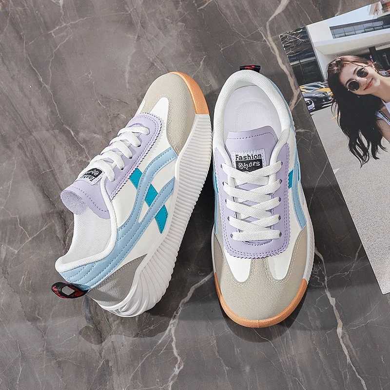 2024 Womens Sports Shoes Outdoor Lightweight Casual Walking Shoes Fashion Breathable Student Edition Flat Vulcanized Shoes Z250403