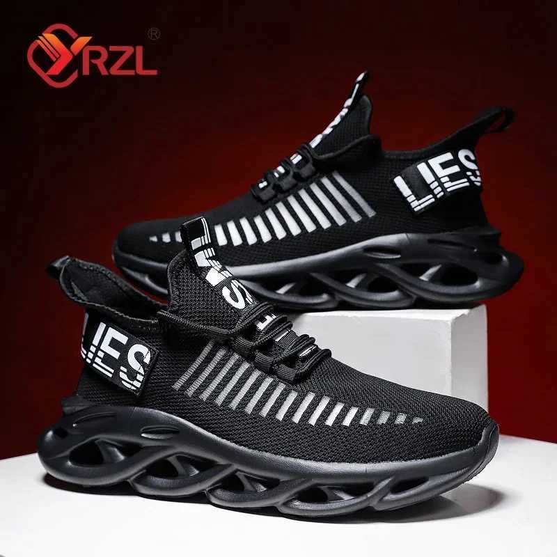 YRZL mens shoes comfortable sports shoes womens breathable couple running shoes mesh Tenis sports shoes size 36-46 walking sports shoes Z250403
