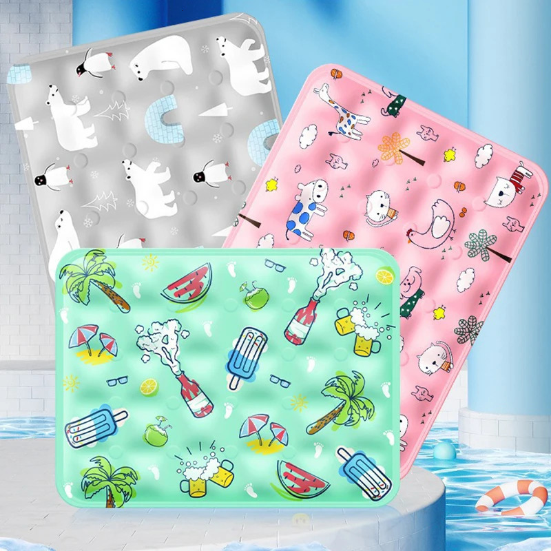 Summer Pet Cooling Mat Breathable Ice Blanket for Dogs Cats Pets Sleep Cold Bed Washable Ice Silk Pads Cushion Pet Accessories 250402