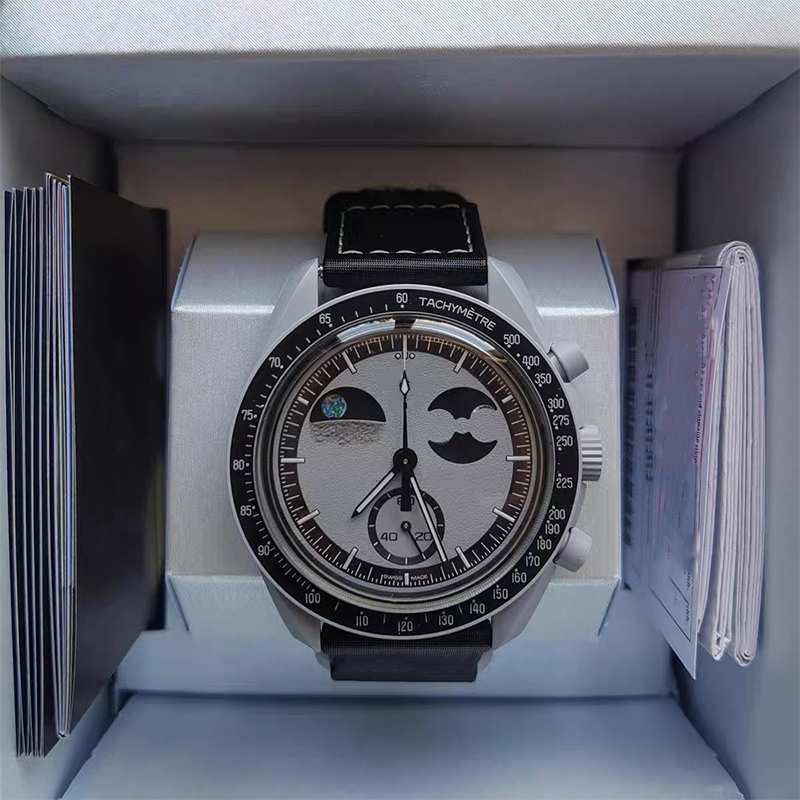 Men's watch Sport Automatic Mechanical watch Bioceramic Moon Phase Watch Full function World Time Luminous Mercury Mars Solar Series Planets