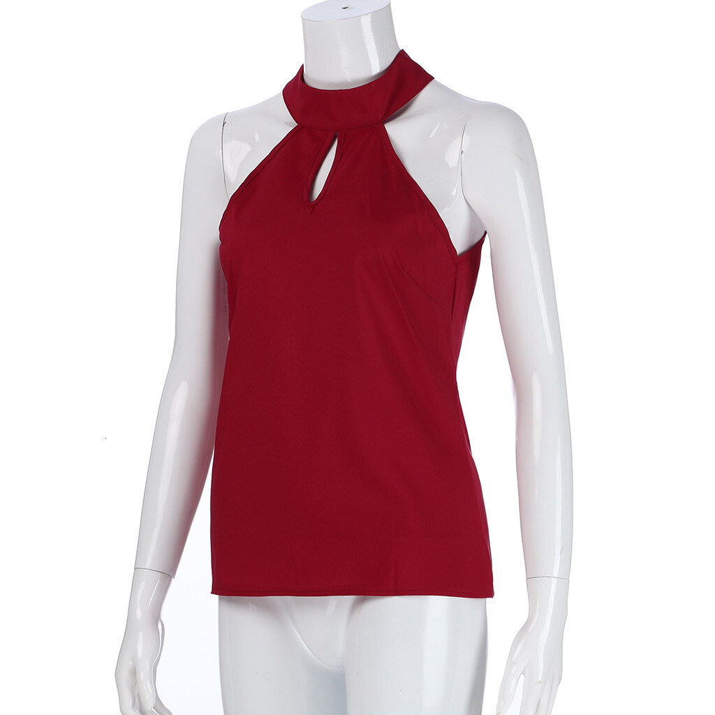 Women's summer off shoulder, eye baring sleeveless solid color sexy slim fit women's T-shirt