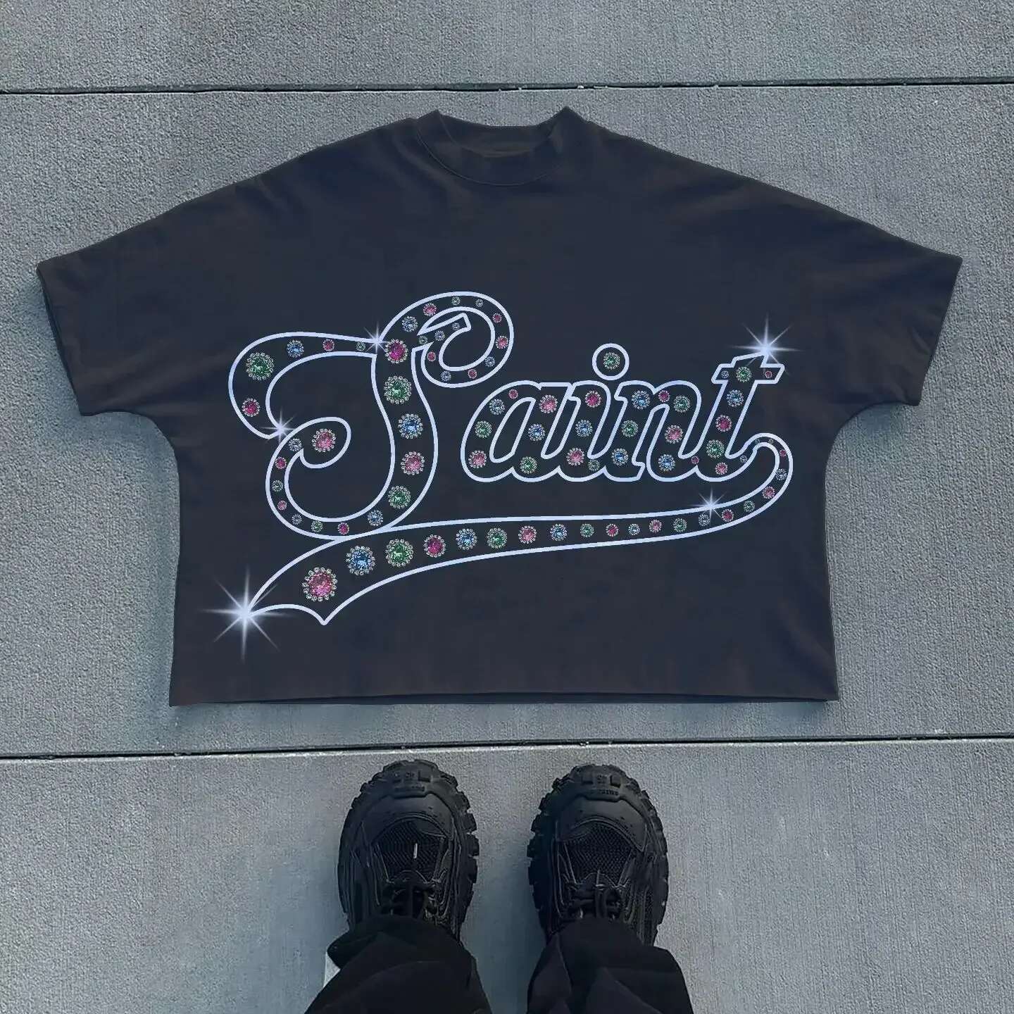 Haruku Streetwear Men Women Clothing Y2k Goth Art Graphic Print Short Sleeve Vintage Trendy Oversized Casual T Shirt