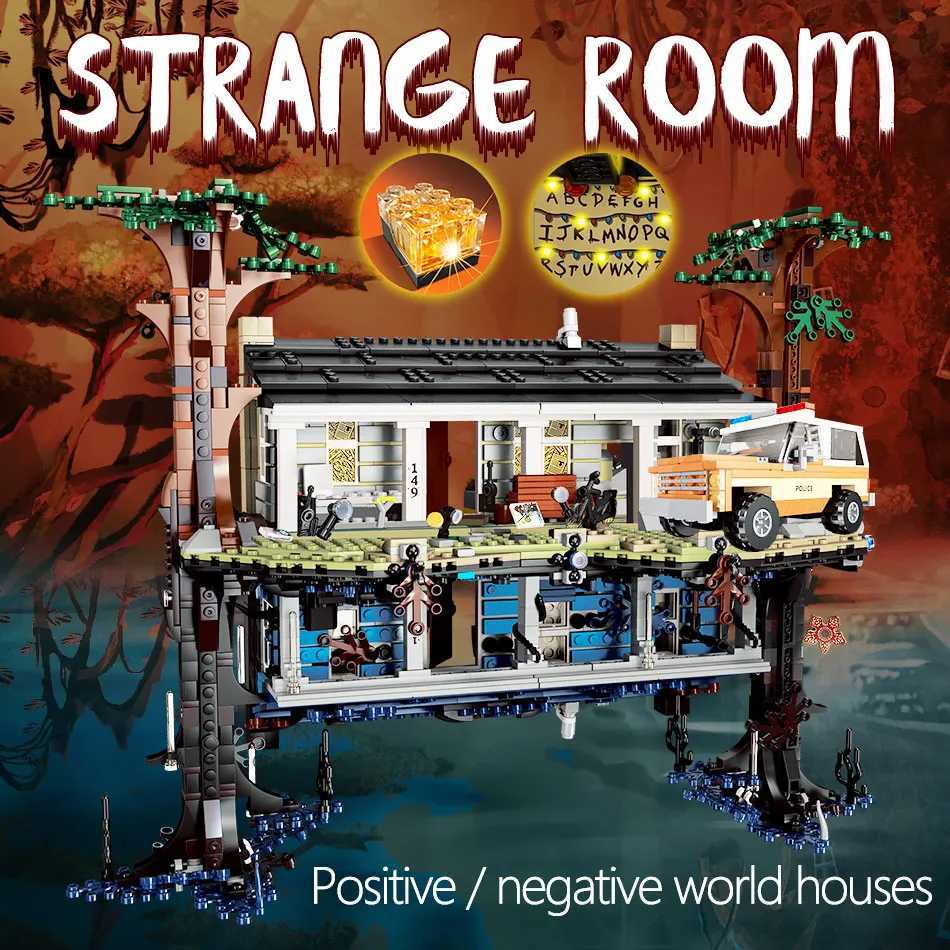 IN STOCK Movies Strange Stories The Upside Down Model Building Blocks Adults Bricks Children Toys Birthday Christmas Gifts L251104H5SM