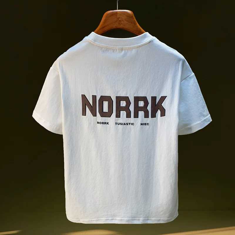 Mens printed T-shirt summer trend casual short sleeved shirt loose slimming loose and comfortable top W250403