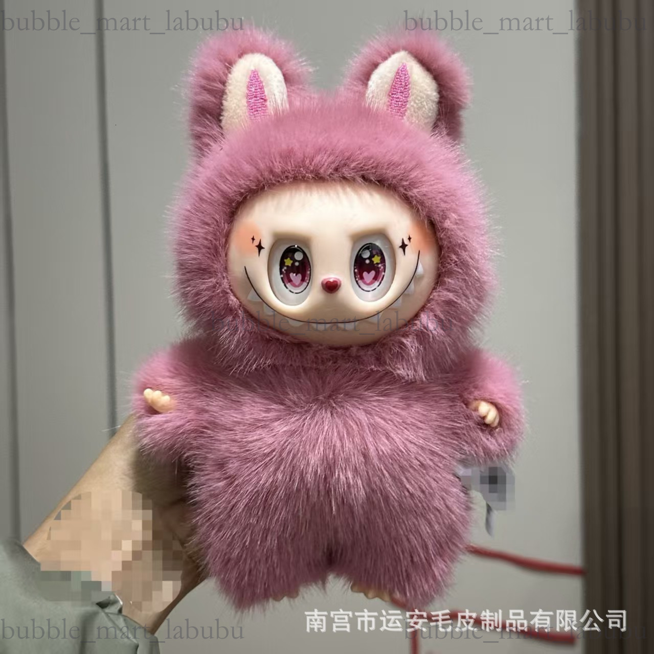 POP MART Hot Selling Rich Strawberry Eyes Vinyl Trendy Plush Toy Pendant Collectible Edition Heartbeat Maca LABUBU