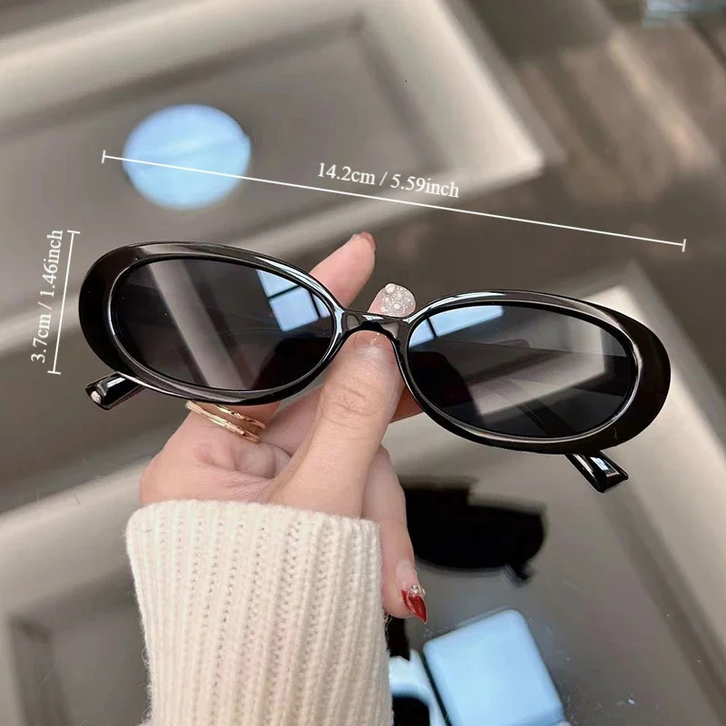 Vintage Oval Sunglasses Women Fashion Sun Glasses Female Retro Leopard Small Frame Mirror Oculos De Sol 251103