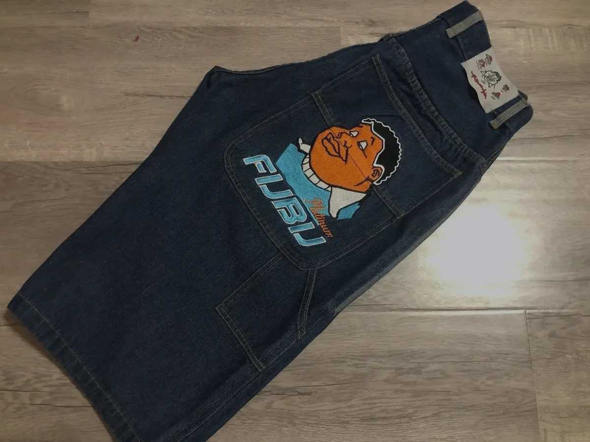 Denim Shorts 2025 American Retro Fubu Straight Legs Casual Sports Shorts Cropped Pants Hip Hop Strt Loose strtwear men X250403