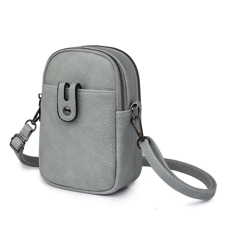 Women's 2025 New Soft Leather Mobile Phone Fashionable, Simple, High end, Single Shoulder Crossover Mini Small Bag for Women