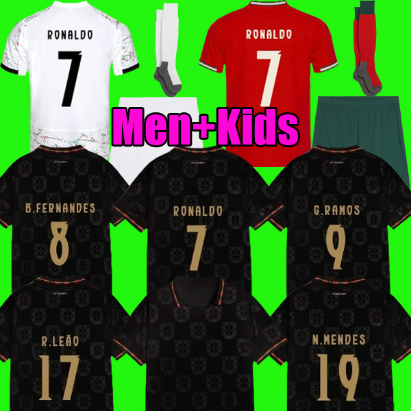PEPE LEAO Portuguesa portugal 2025 soccer jerseys RONALDO Portugieser 25 26 Portuguese BERNARDO B.FERNANDES football shirt Men Kids kit Portugals national team top