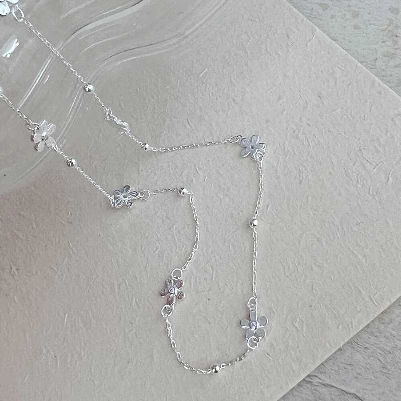 New 925 Sterling Silver Classic Multiple Flower Combinations Choker Necklace For Girl Neck Women Wedding Party Gift Fine JewelryXJ251104