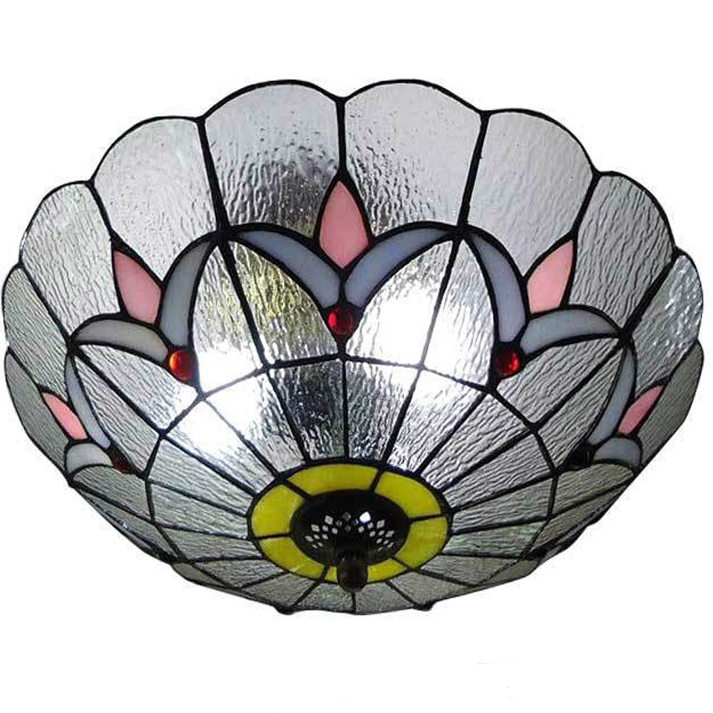 Modern and Vintage Inspired 25/30/40/50/60 cm LED Ceiling Light - Tiffany Style Flush Mount for Bedroom and Lounge Decoration
